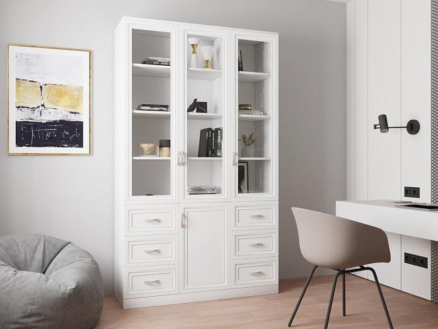 Книжный шкаф Библиограф - 3 №7 Белый