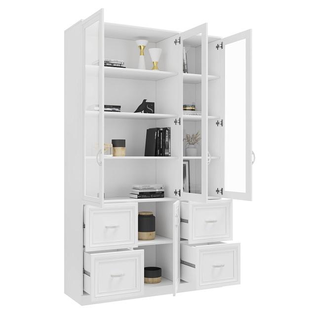 Книжный шкаф Библиограф - 3 №5 Белый