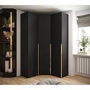 Шкаф угловой Мори - 10 Черный