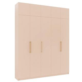 Шкаф распашной Калифорния - 5 с антресолью Сатин