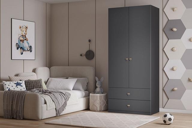 Шкаф распашной Стрекоза - 2.2 МДФ Графит