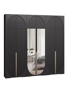 Шкаф распашной Брей - 3.1 с антресолью Черный