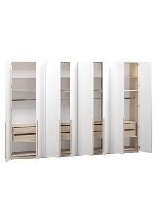 Шкаф распашной Хейсон - 19 Дуб Сонома / Белый