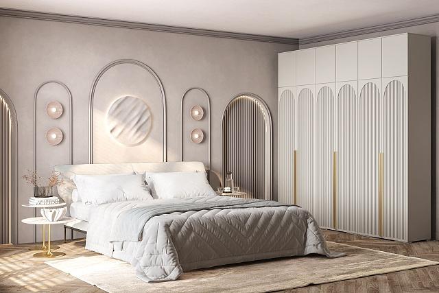 Шкаф распашной Рослин - 6 с антресолью Кашемир