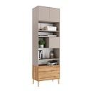 Стеллаж Скарлет - 7 Дуб Золотистый / Кашемир