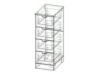 Комод Генри - 4 МДФ Белый