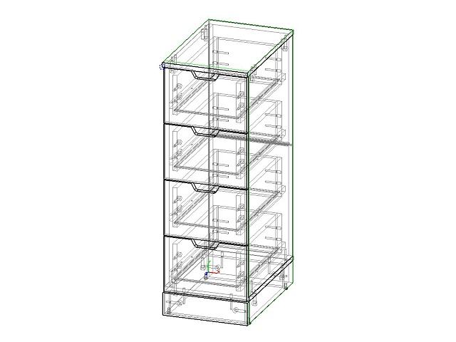 Комод Генри - 4 МДФ Черный