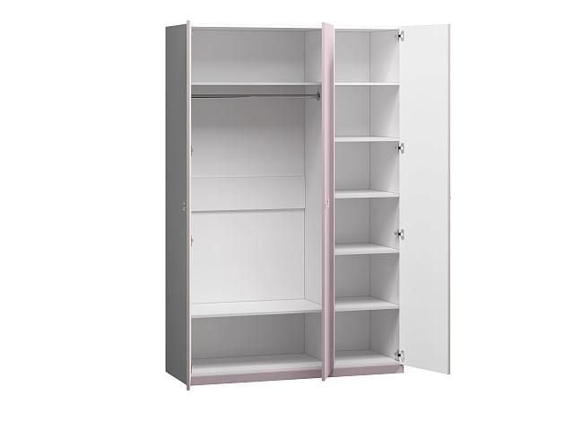 Шкаф распашной Банни - 3 МДФ Розовый Лайт