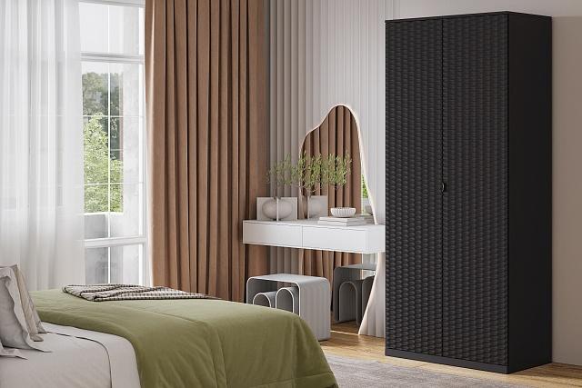 Шкаф распашной Тоди - 2 Черный