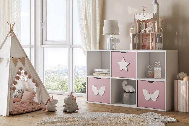 Стеллаж Kids - 14 Розовый Лайт
