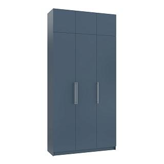 Шкаф распашной Калифорния - 3 с антресолью Альби Полуночно-синий