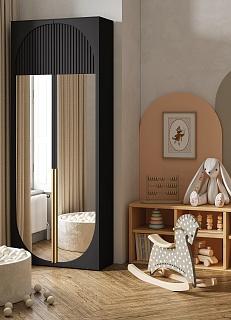 Шкаф распашной Брей - 1.2 с антресолью Черный