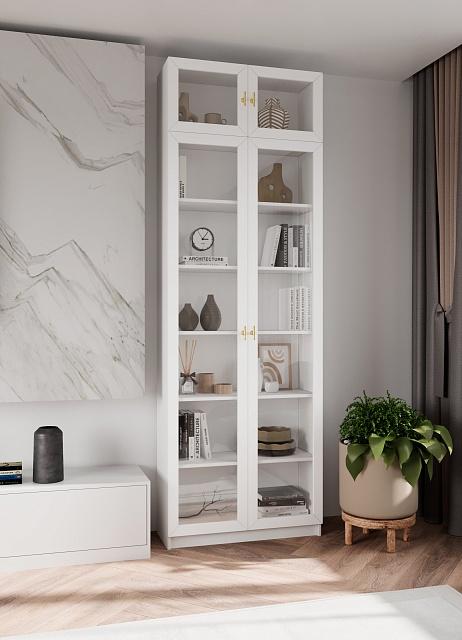 Библиотека Билли Хелена с антресолью - 20 Белый / Золото