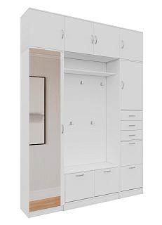 Прихожая Ольга - 8 с антресолью Белый