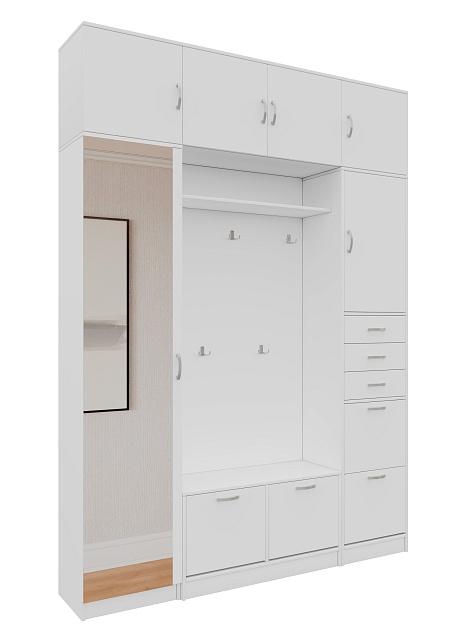 Прихожая Ольга - 8 с антресолью Белый