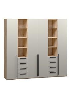 Шкаф распашной Хейсон - 16 Блэквуд Ячменный / Кашемир