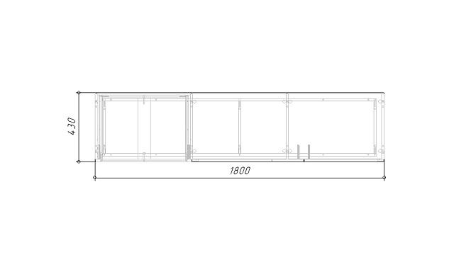 Комод Вега (Цесена) Белый - 180 МДФ