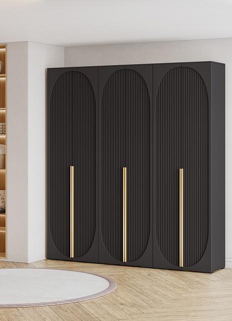 Шкаф распашной Брей - 3 Черный