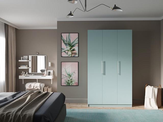 Шкаф распашной Калифорния - 3 Сумеречный Голубой