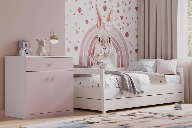 Комод Банни - 1 МДФ Розовый Лайт