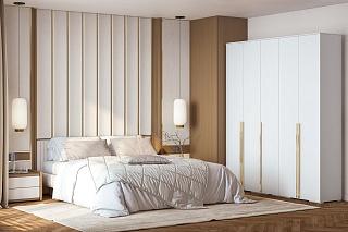 Шкаф распашной Эдинбург - 5 Белый