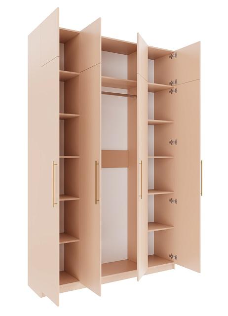 Шкаф распашной Калифорния - 4 с антресолью Сатин