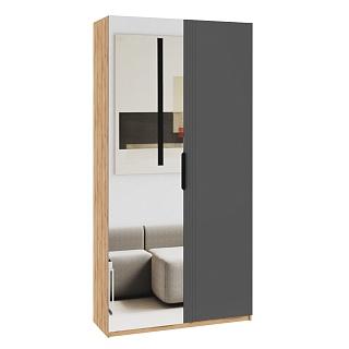 Шкаф распашной Астрис - 3 с зеркалом Графит