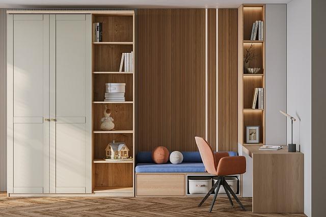 Шкаф распашной София РАХ - 33 МДФ Кастелло Медовый / Кашемир