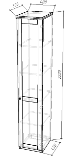 Пенал София РАХ - 1 МДФ Белье