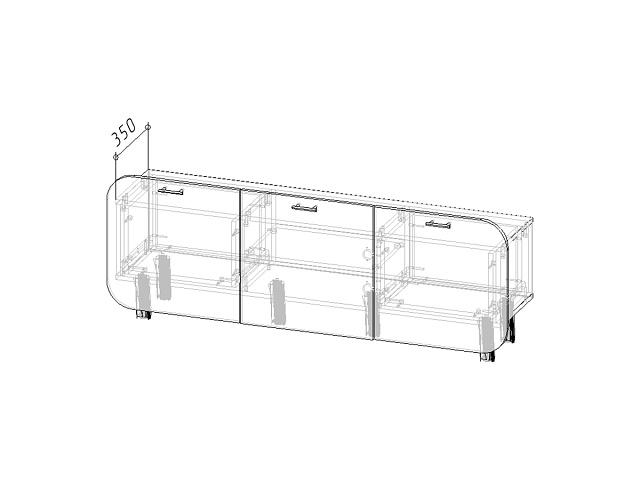 Тумба под ТВ Модерн+2v2