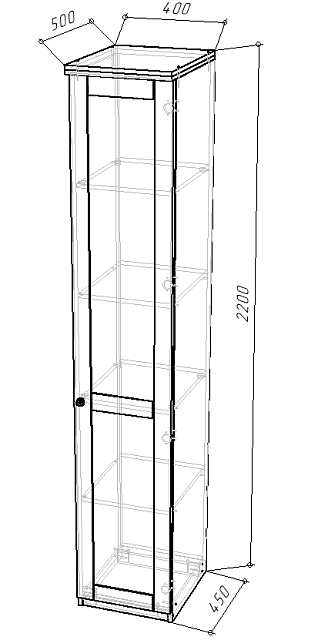 Пенал София РАХ - 1 МДФ Белье