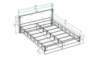Кровать Алина 1600