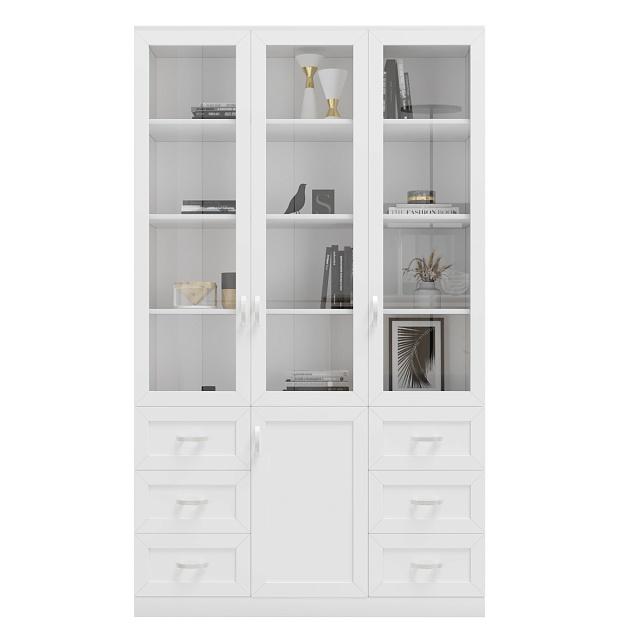 Книжный шкаф Библиограф - 3 №7 Белый