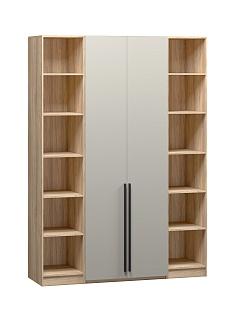 Шкаф распашной Хейсон - 24 Блэквуд Ячменный / Кашемир