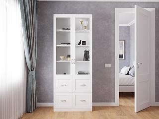 Книжный шкаф Библиограф - 2 №4 Белый