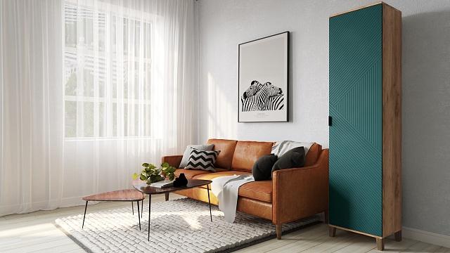 Шкаф распашной Марвин Йорк - 1 Аквамарин