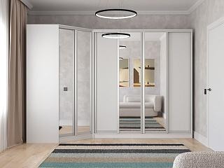 Шкаф-купе угловой Ромео - 4 Белый