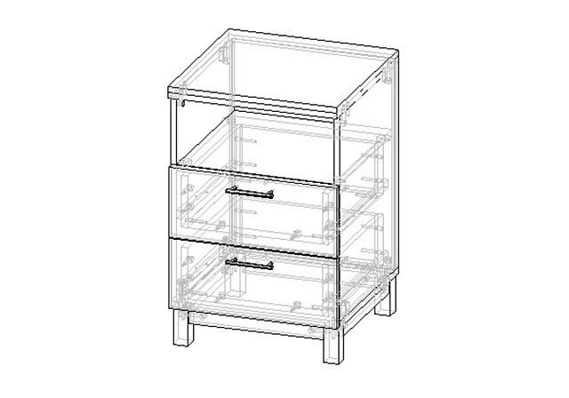 Тумба прикроватная Техас - 2 МДФ