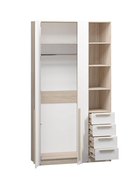 Шкаф распашной Хейсон - 22 Дуб Сонома / Белый