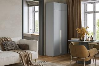 Шкаф распашной Лорена Бест - 2 с антресолью Серый Камень