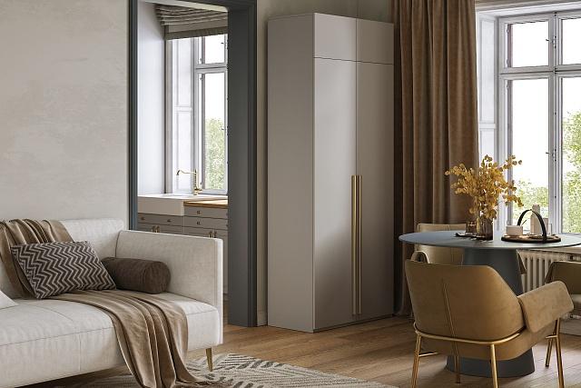 Шкаф распашной Лорена Хит - 2 с антресолью Кашемир