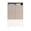 Стеллаж Скарлет - 9 Белый / Кашемир