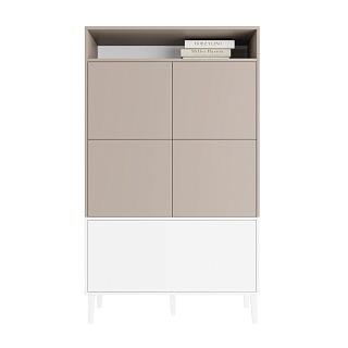 Стеллаж Скарлет - 9 Белый / Кашемир