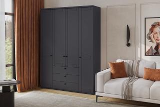 Шкаф распашной София РАХ - 16 МДФ Графит