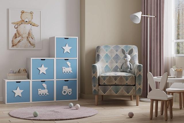 Стеллаж Kids - 18 Пастельно-Синий