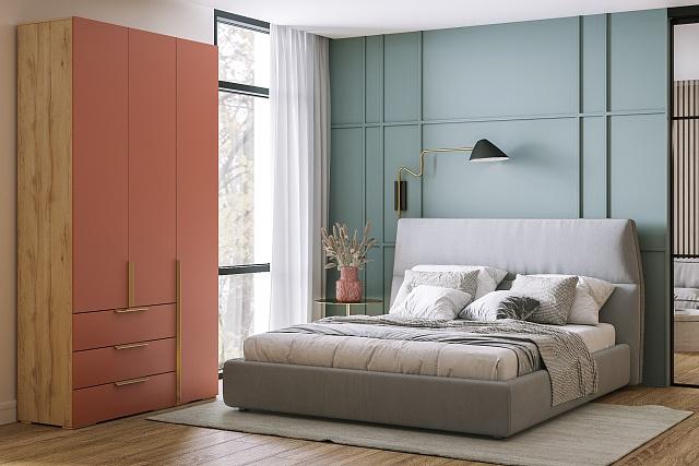 Шкаф распашной Кайси МДФ - 6 Шарли Терракота