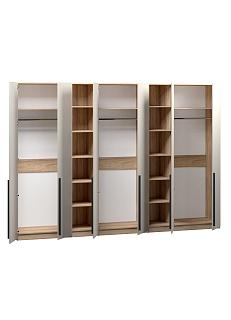 Шкаф распашной Хейсон - 18 Блэквуд Ячменный / Кашемир