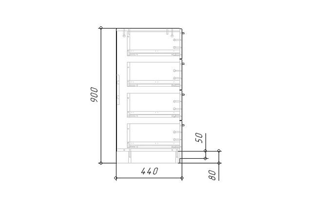 Комод Лорена Пакс - 4 Черный