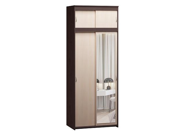 Шкаф-купе Миллениум-2 Венге / Дуб Молочный с антресолью