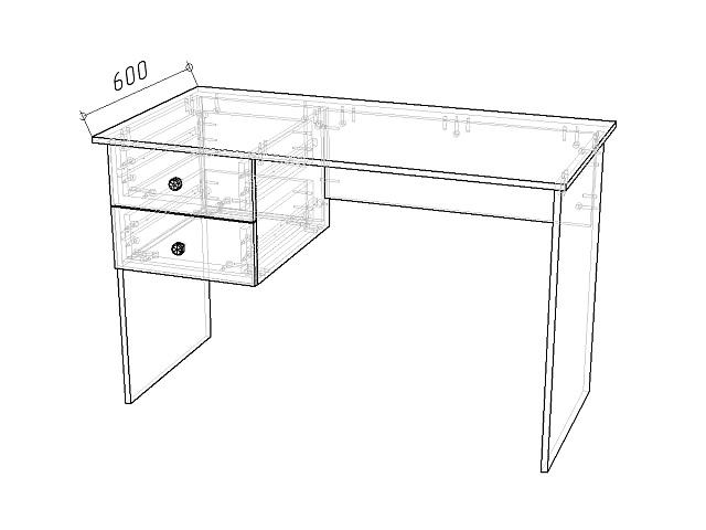 Письменный стол Банни - 1 Светло-Серый